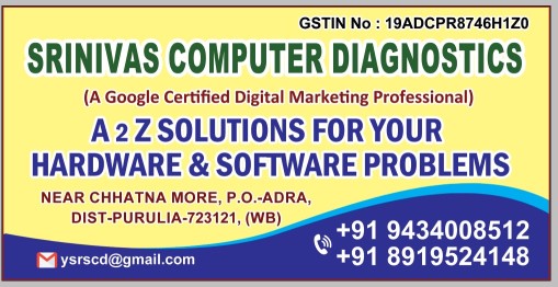 Srinivas Computer Diagnostics business banner